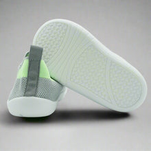 Load image into Gallery viewer, Crafted for comfort and stability, these first walker shoes are perfect for little ones taking their first steps. The soft, breathable knit upper provides a snug yet flexible fit, allowing tiny feet to move naturally and comfortably. With a lightweight, non-slip sole, these shoes offer essential grip and support as your baby learns to walk with confidence