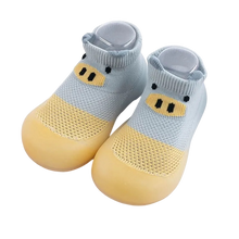 Load image into Gallery viewer, Critter Kicks animal-themed baby shoes with breathable knit fabric, featuring cute animal faces like bears and foxes. Slip-on design with flexible non-slip soles, ideal for first walkers. Soft and lightweight with anti-slip grips, these shoes provide comfort and support for little explorers, available in multiple sizes and colors.