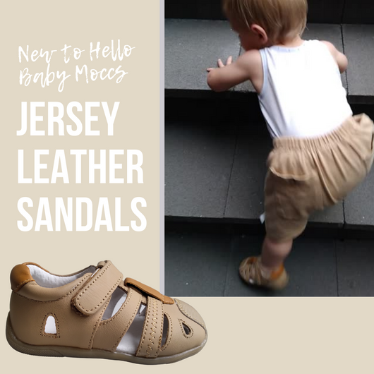 Jersey Leather Toddler Sandal Hello Baby Moccs