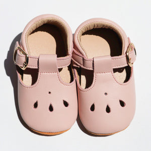 Brooklyn Moccs Hello Baby Moccs Blush pink 11cm (3-6 months) (suede soles) 