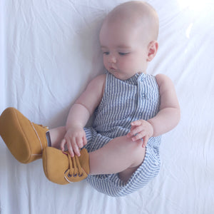 Little Tradie booties (Camel) Hello Baby Moccs 