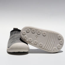 Load image into Gallery viewer, Luna Sneaker – Exclusive first walker sneakers for toddlers, made with breathable woven linen fabric and cushioned, flexible rubber soles. These sneakers feature moisture-wicking fabric to keep feet dry, a roomy toe section for wiggle room, and a stretchy pull-on design with no laces. Ideal for first walkers, they provide comfort, support, and stability with non-slip soles and cushioned insoles.