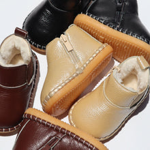 Load image into Gallery viewer, Plush Mini Boots (leather) Hello Baby Moccs 
