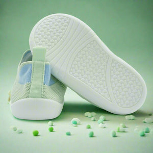 Crafted for comfort and stability, these first walker shoes are perfect for little ones taking their first steps. The soft, breathable knit upper provides a snug yet flexible fit, allowing tiny feet to move naturally and comfortably. With a lightweight, non-slip sole, these shoes offer essential grip and support as your baby learns to walk with confidence